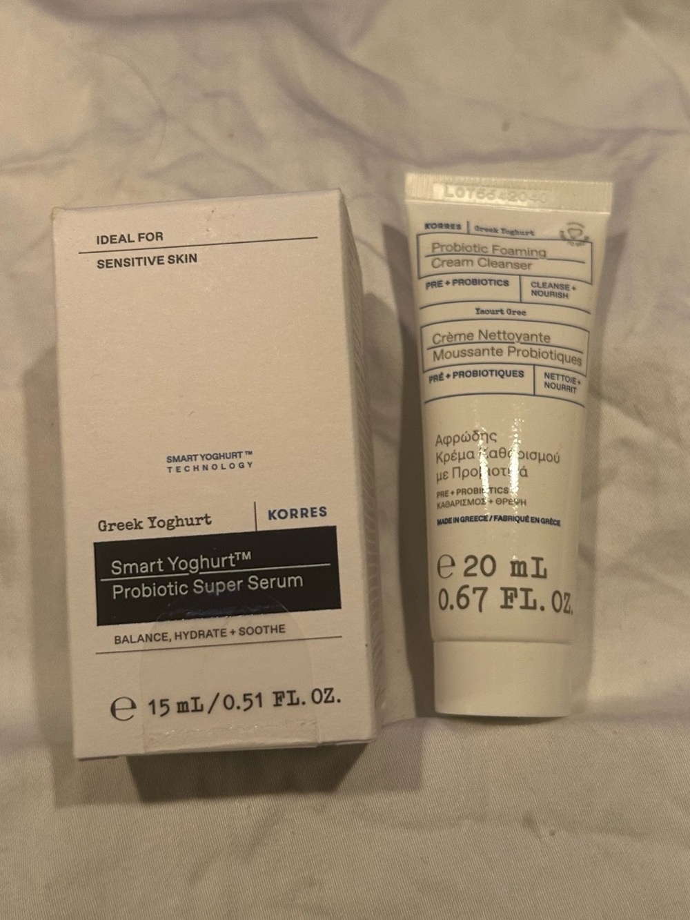 Korres smart Yoghurt Probiotic Serum + mini probiotic foaming cleanser